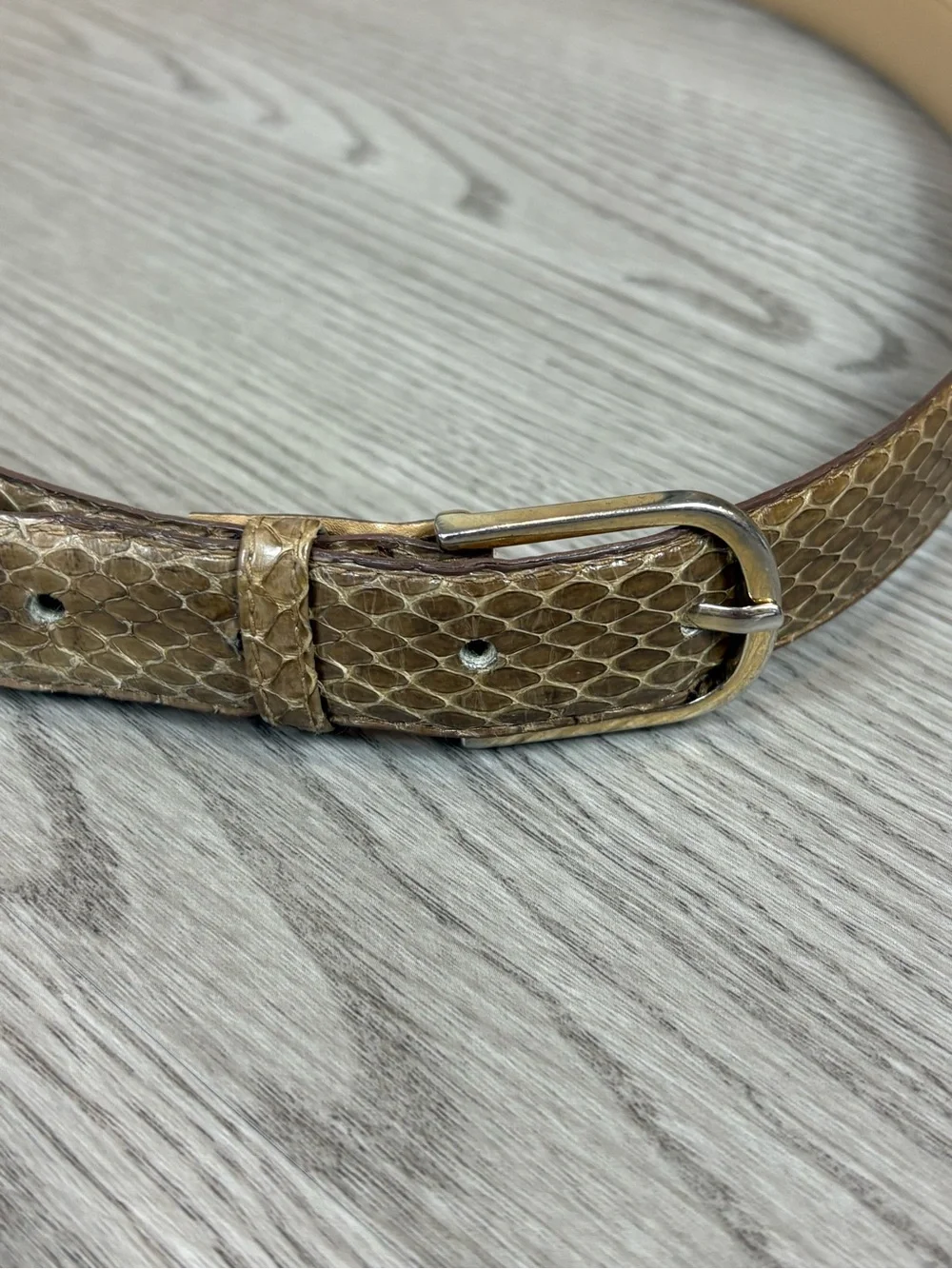 Bloomingdale's Genuine Snake W Full Grain Lining Belt